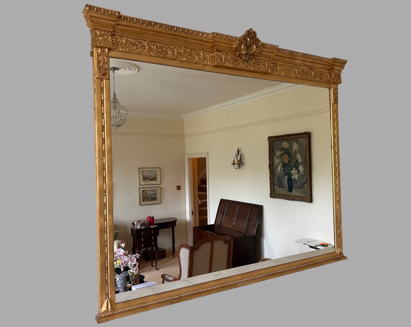 A Very Attractive Good Sized Gilded Mantel Mirror